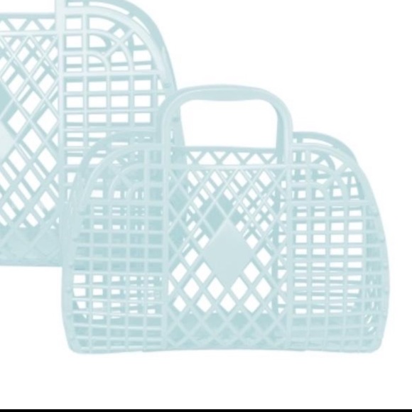Handbags - SunJellies: Retro Basket- Small (blue)
